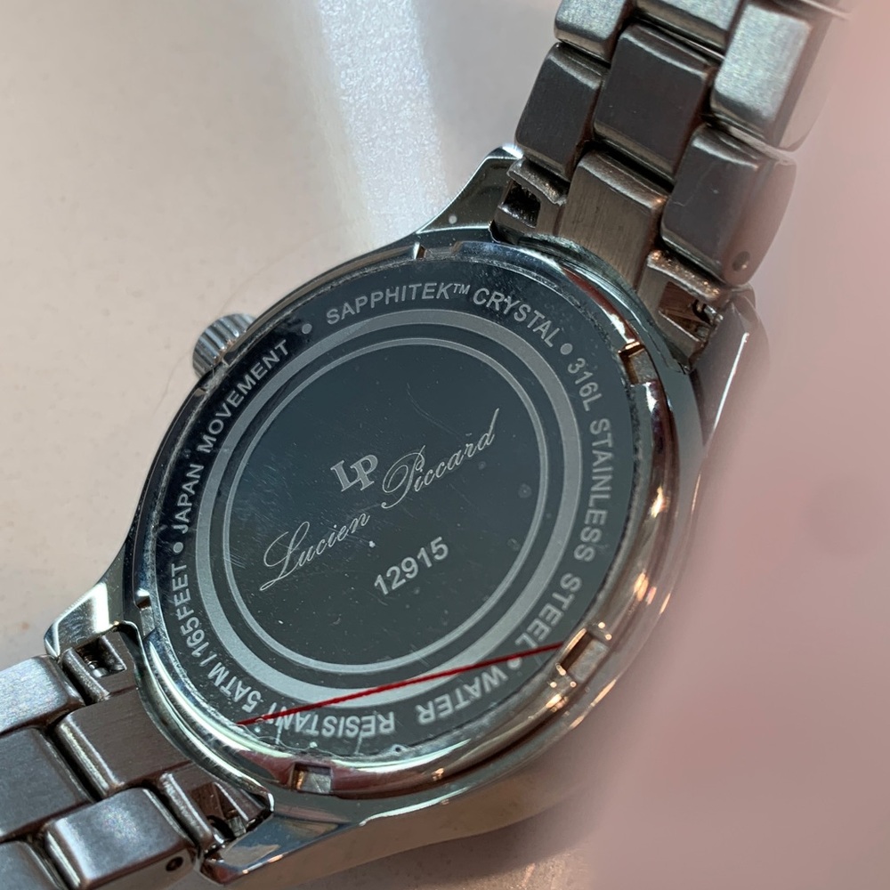 Lucien Piccard Black Dial Silver Watch - Picture 9 of 16